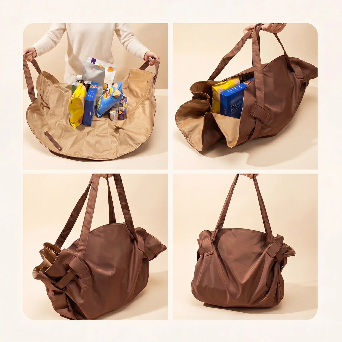 CarryFold™ – תיק אריזה חכם: פותחים, מעמיסים, יוצאים